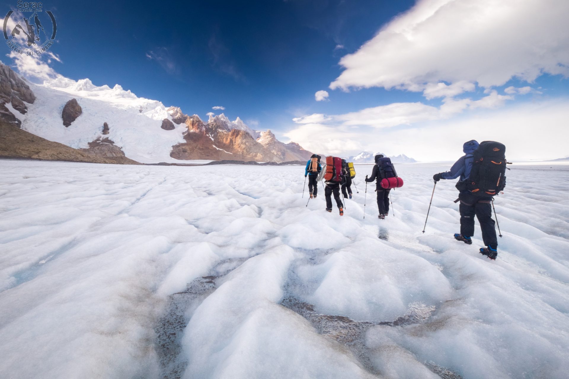 Jagged mountains and ice in Patagonia